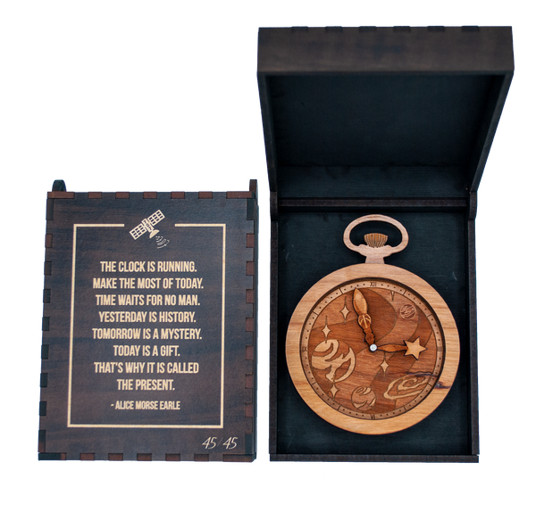 Artisan Pocket Watch with Wood Box